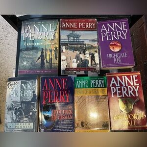 Anne Perry Paperback Book Lot - Multicolor Covers